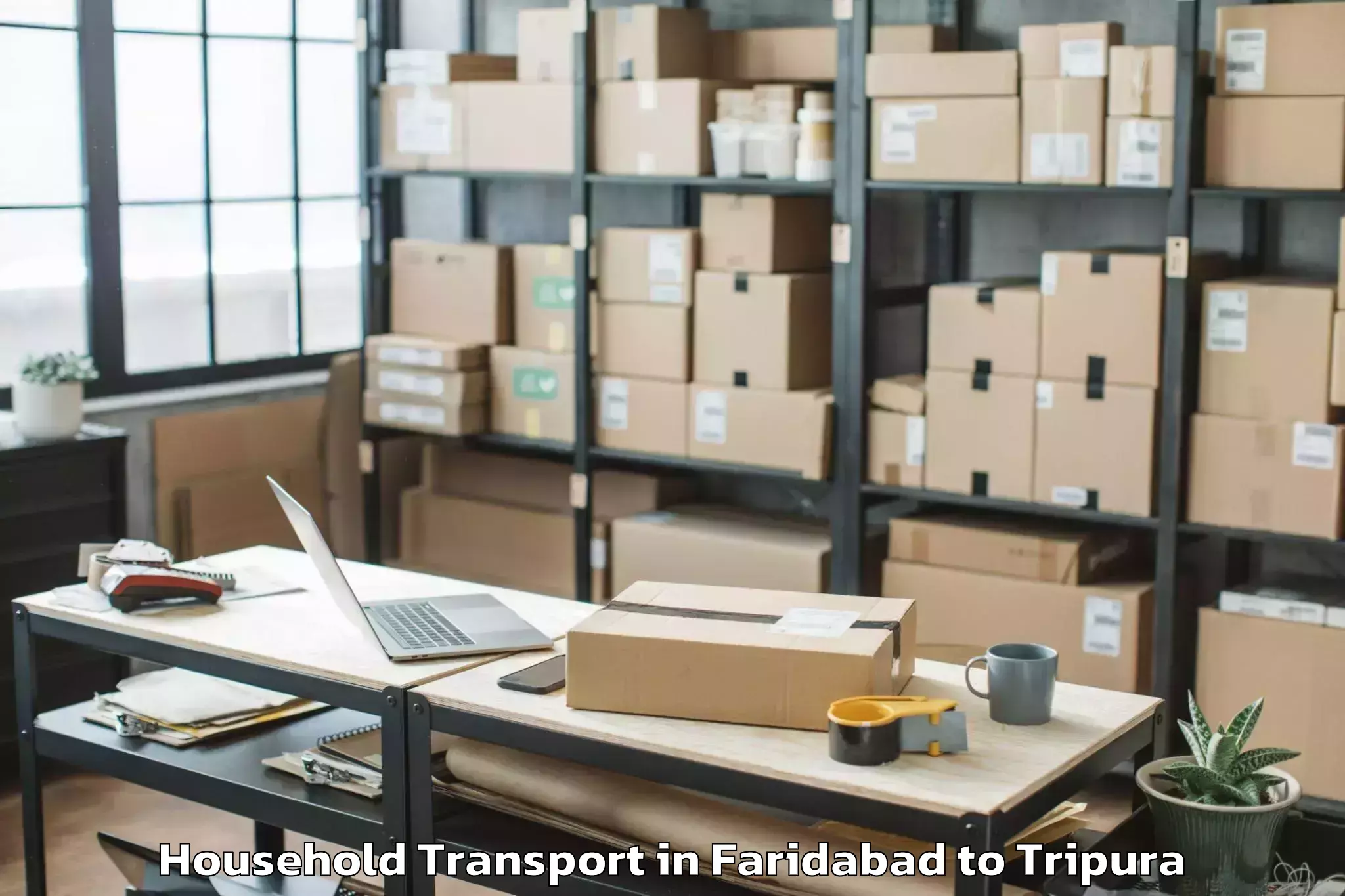 Faridabad to Teliamura Household Transport